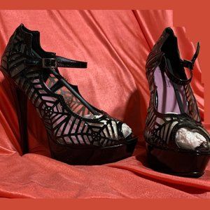 For your Costume Party Black Platform Shoes